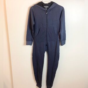 NWT Flyshacker Long Sleeve Hooded One Piece Outdoor Jumpsuit - Blue - L (14/16)
